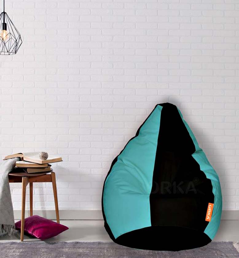 Orka Classic Monster Teal, Black Color Filled Bean Bag With Beans view 3
