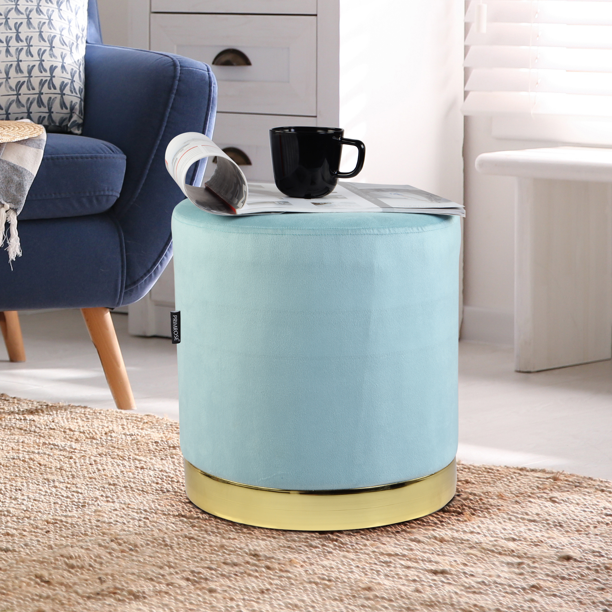 Primrose Candy Ottoman Sitting, Pouffes Stool for Living Room