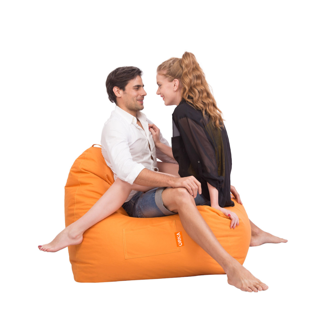 Can bean bags Solid Denier Fabric Triangle Chair Bean Bag With Footstool
