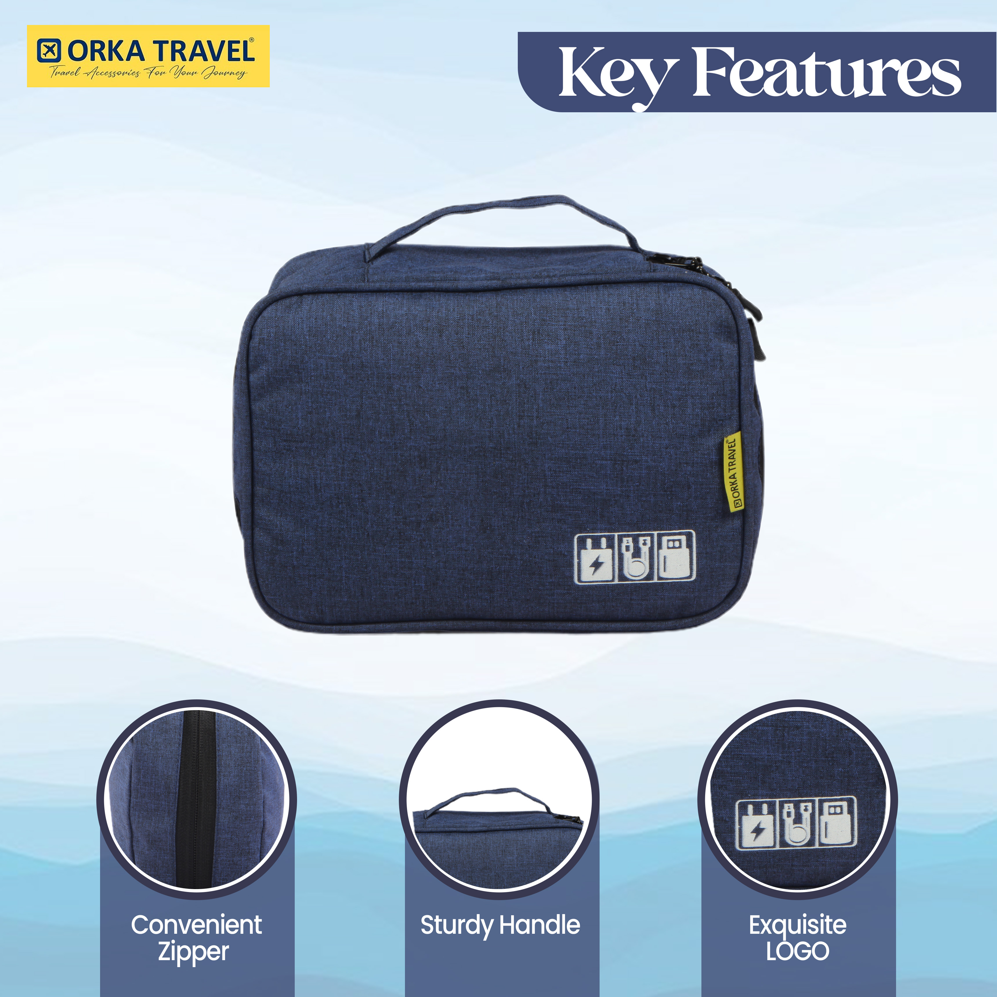 Orka Travel Solid Hover Cosmetic Travel Makeup Bag for Women's Makeup Organizer for Unisex