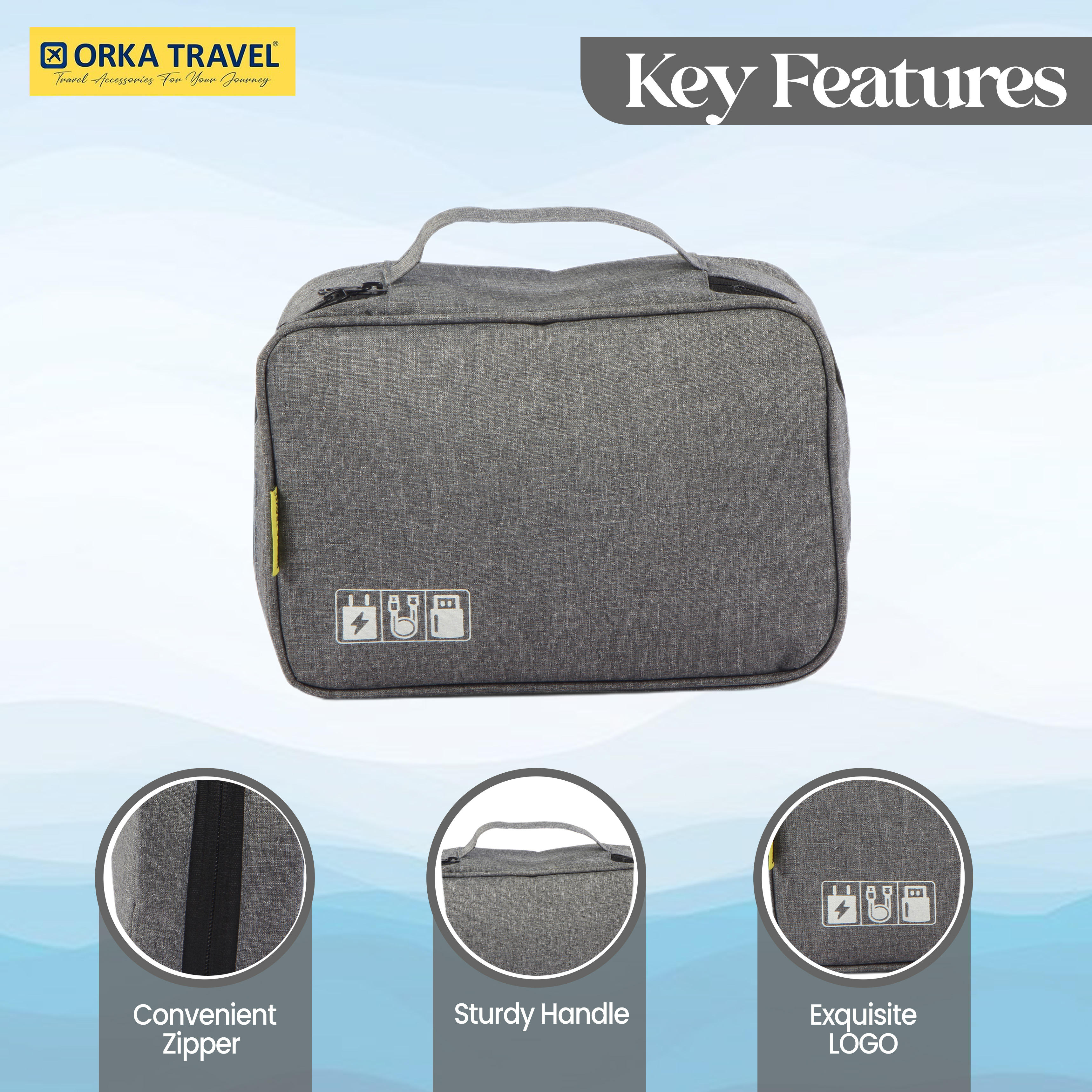 Orka Travel Solid Hover Cosmetic Travel Makeup Bag for Women's Makeup Organizer for Unisex
