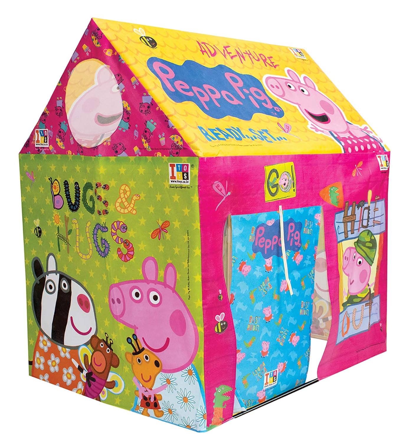 SABIRAT New Jumbo Sized Peppa Pig Tent House Pipe Tent for Kids, Ultimate Dream House for Peppa [Multicolor]