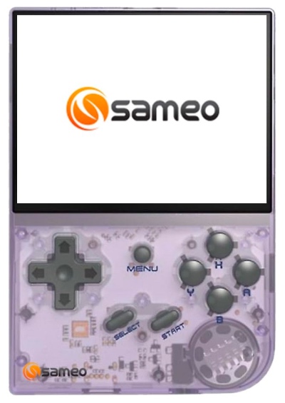Sameo SG9000 RG35XX Handheld Retro Game Console (Transparent Purple)