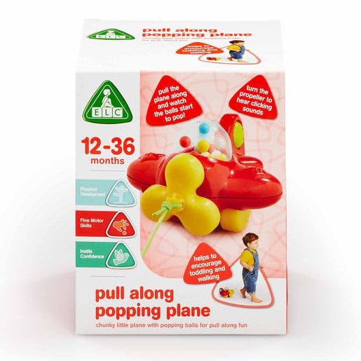 Popping Plane by ELC - Helps Encourage toddling & Walking, develops fine Motor Skills, Ideal for Toddlers