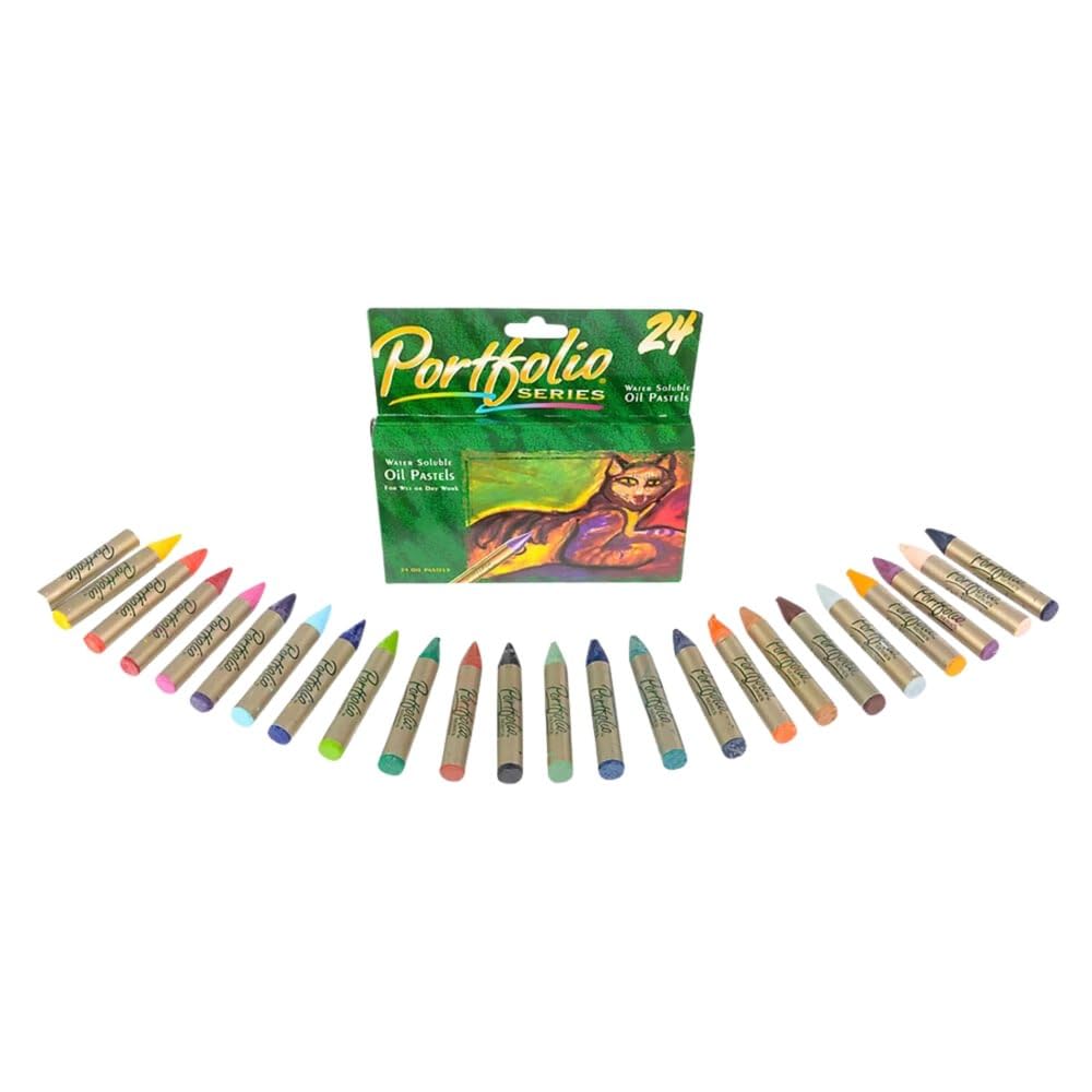 Crayola Portfolio Series Oil Pastels, Water Soluble, 24 Count, Colors May Vary