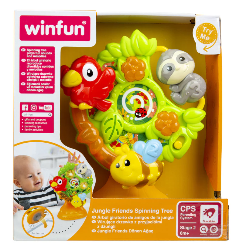 Winfun Jungle Friends Spinning Tree  Interactive Musical Toy for Babies Aged 6 Months and Up