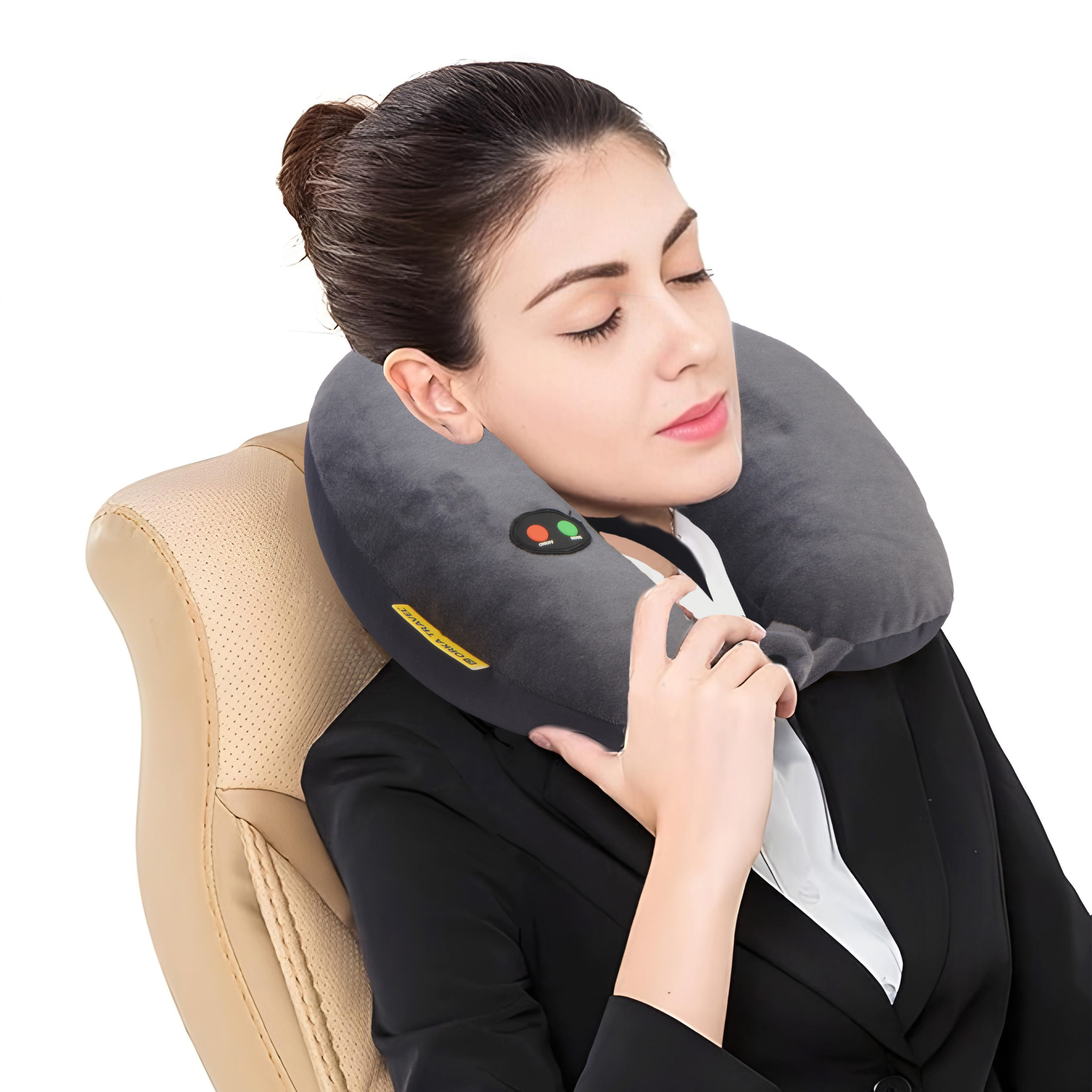 Orka Travel Microbeads Massager U Neck - Grey