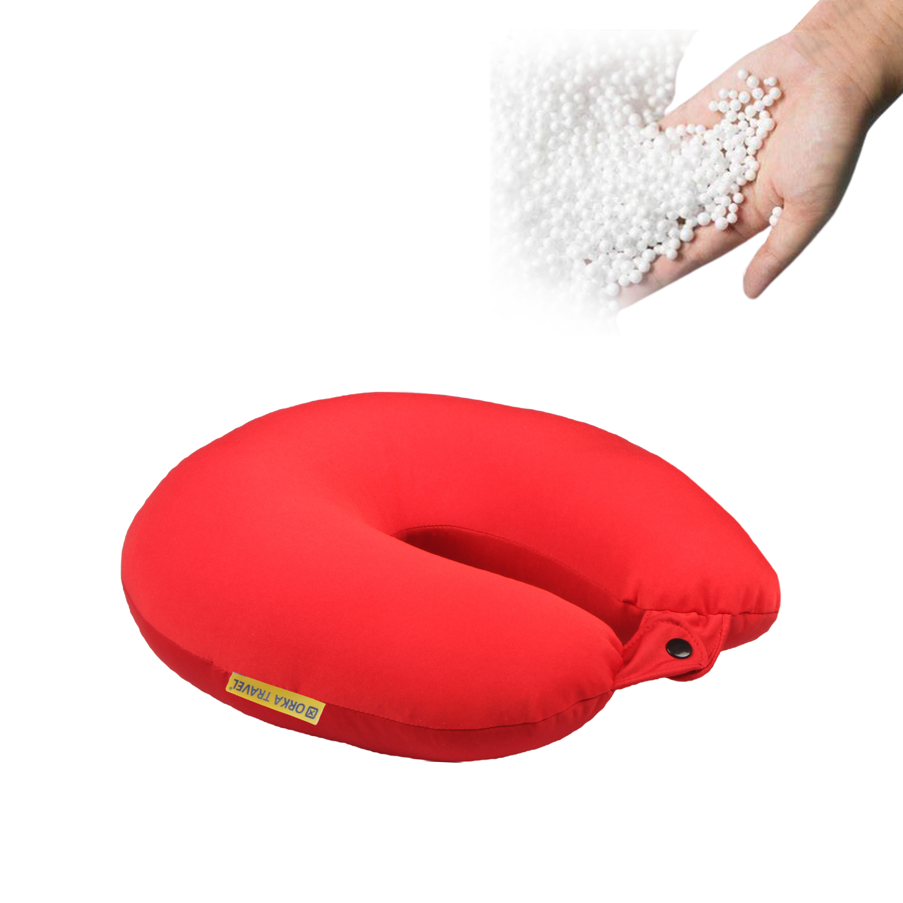 Orka Travel Solid Microbeads U Neck - Red