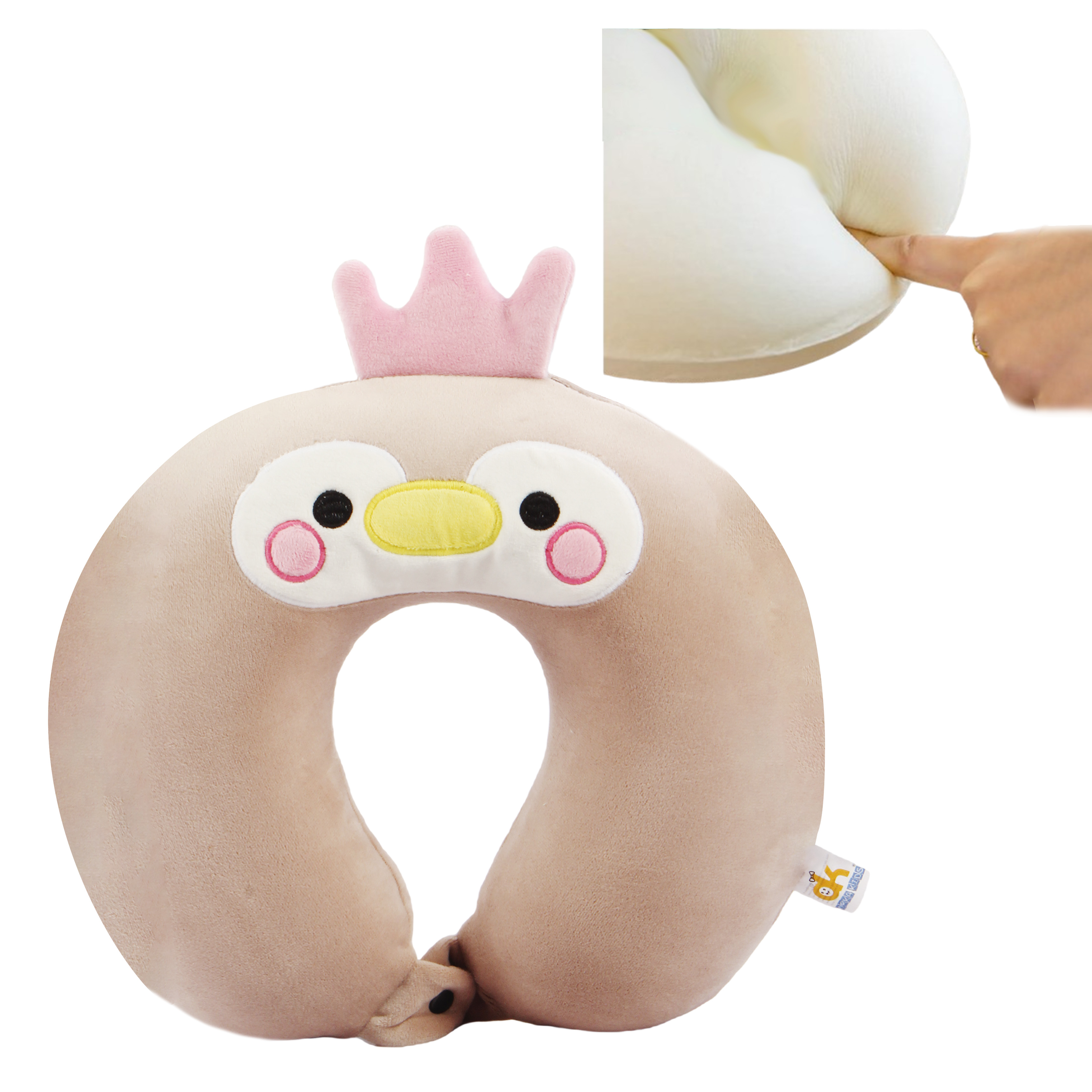 Orka Kids Embroidery Memory Foam U Neck - Light Pink