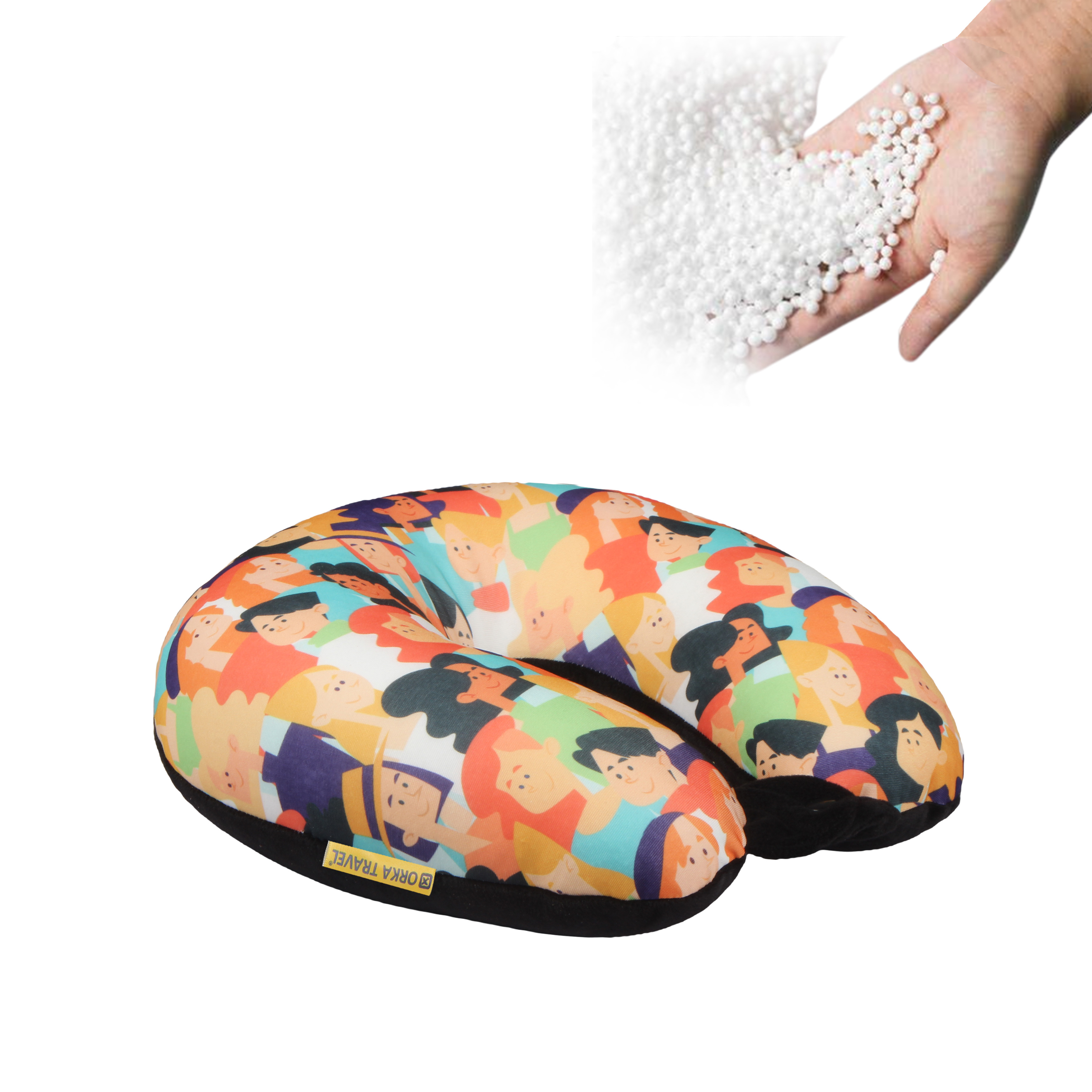 Orka Travel Digital Printed Microbeads U Neck - People