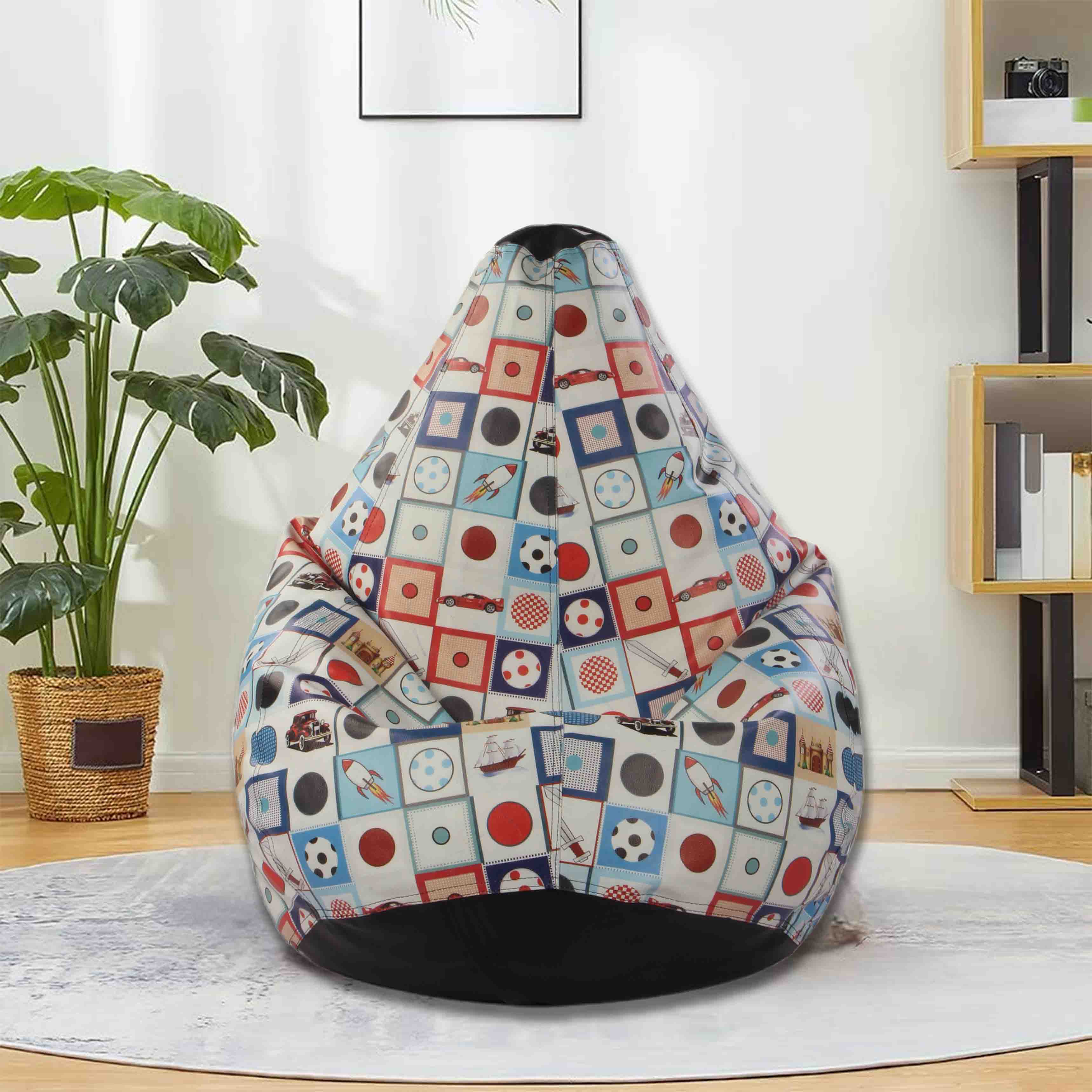 Orka Digital Printed XXXL Bean Bag Filled With Beans