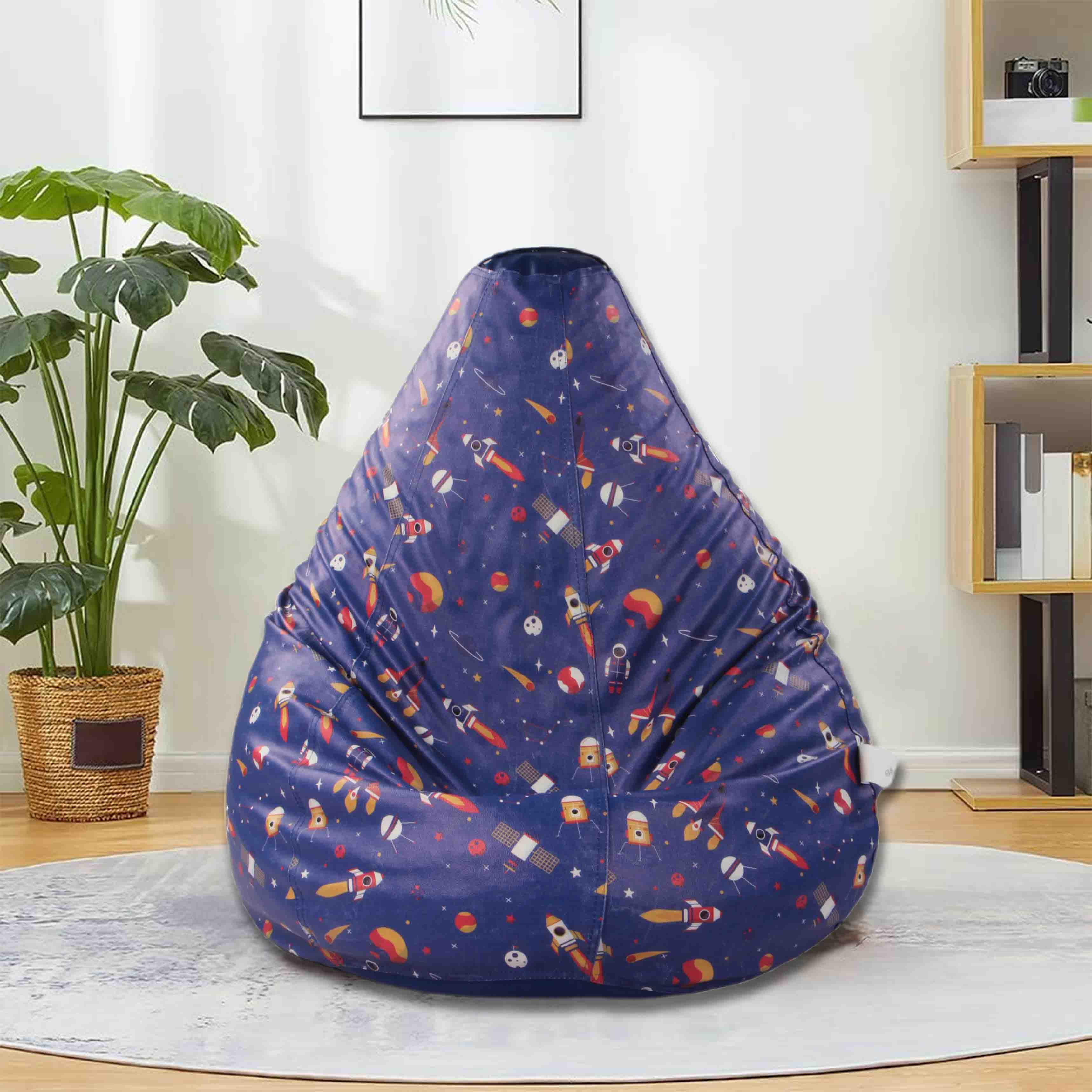 Orka Digital Printed XXXL Bean Bag Filled With Beans