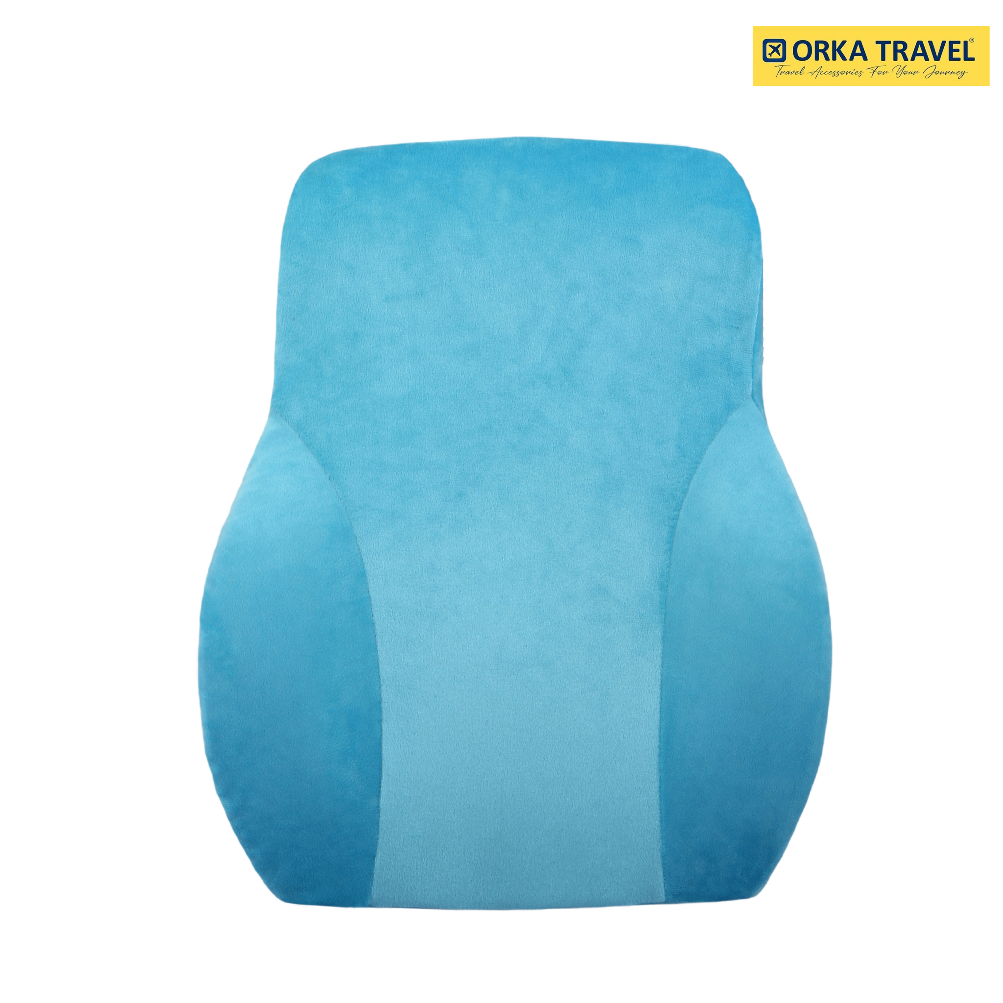 ORKA TRAVEL Presto Orthopaedic Mid-Backrest Cushion with Memory Foam (Ortho Backrest) (Teal)
