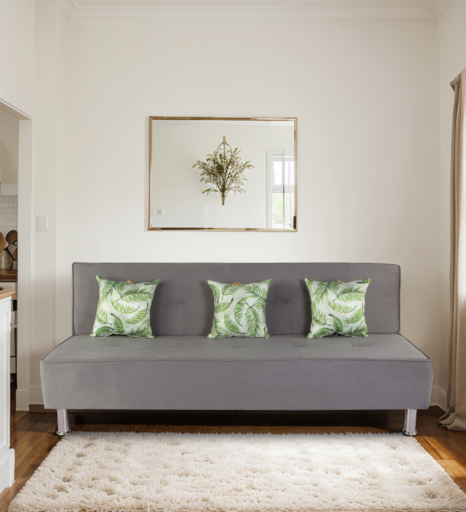 Primrose Cyrus 3 Seater Sofa Cum Bed - Grey