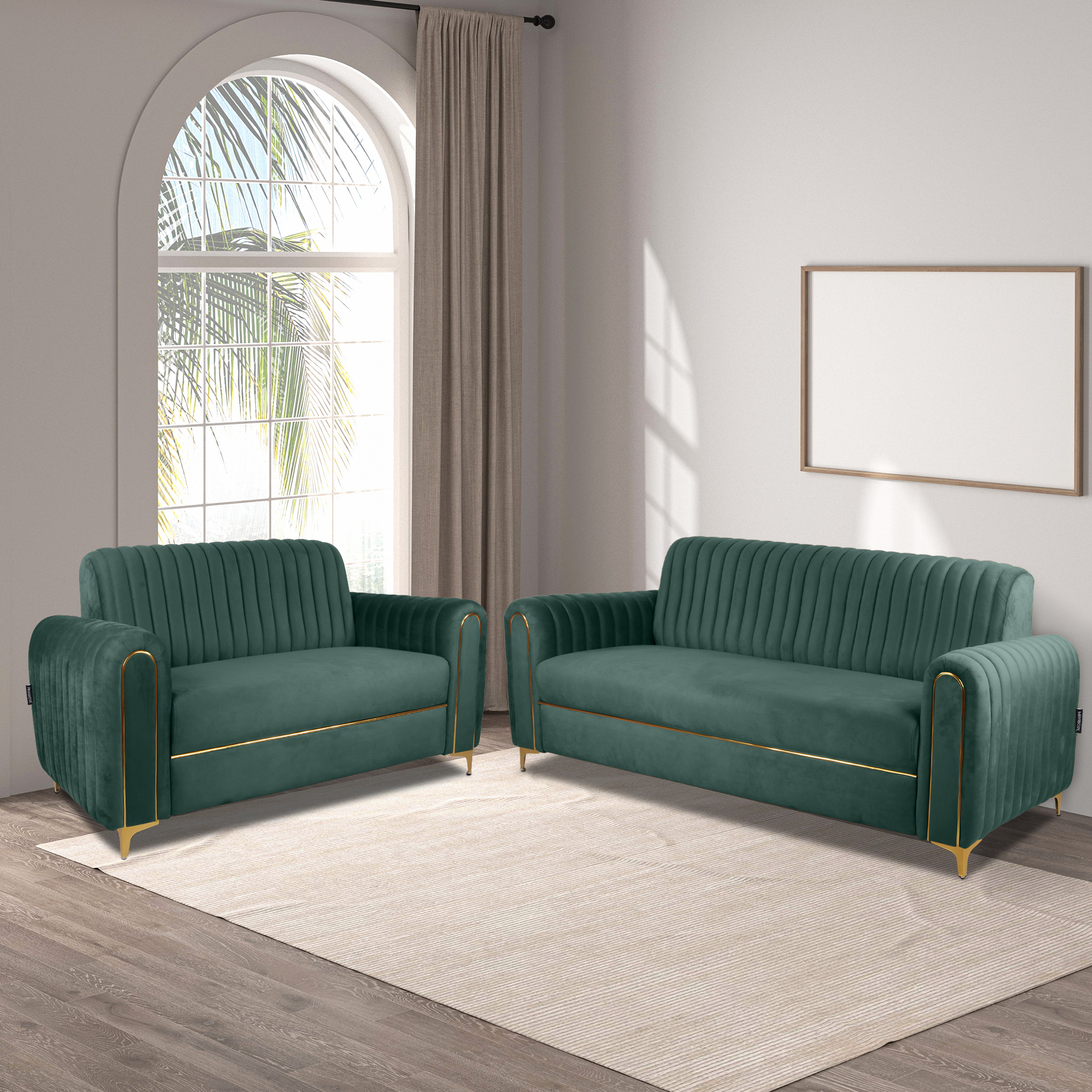 Primrose Austin 3+2 Seater Sofa Set - Green