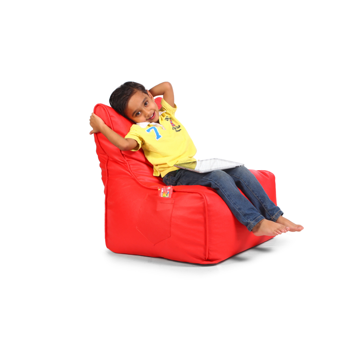 Orka Kids Gamer Chair Filled With Beans - Red