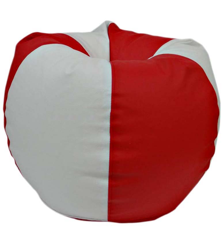 Orka Classic XXXL Red, White Color Filled Bean Bag With Beans