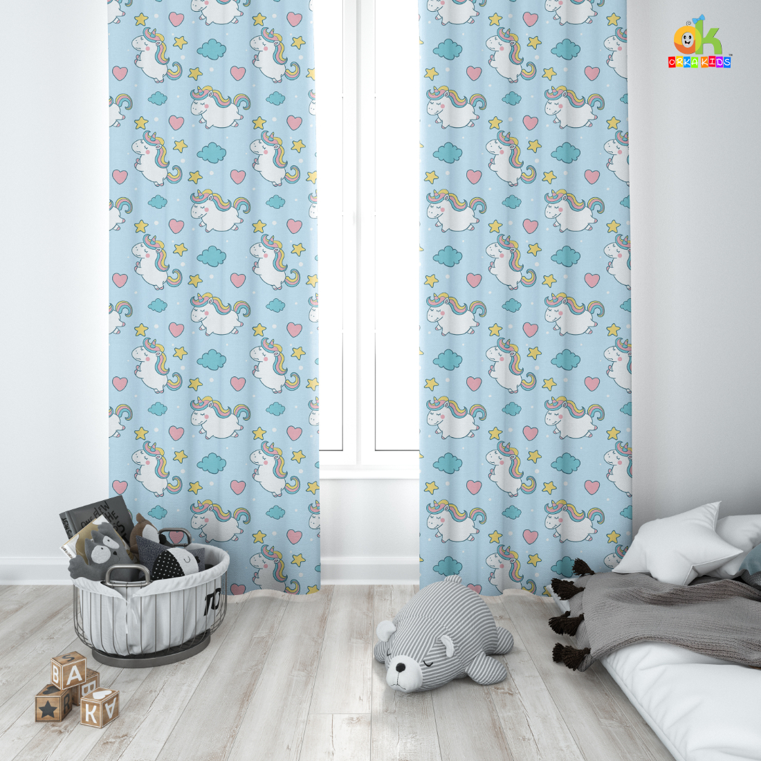 Orka Kids Door Curtain Pack of 2, (D2)